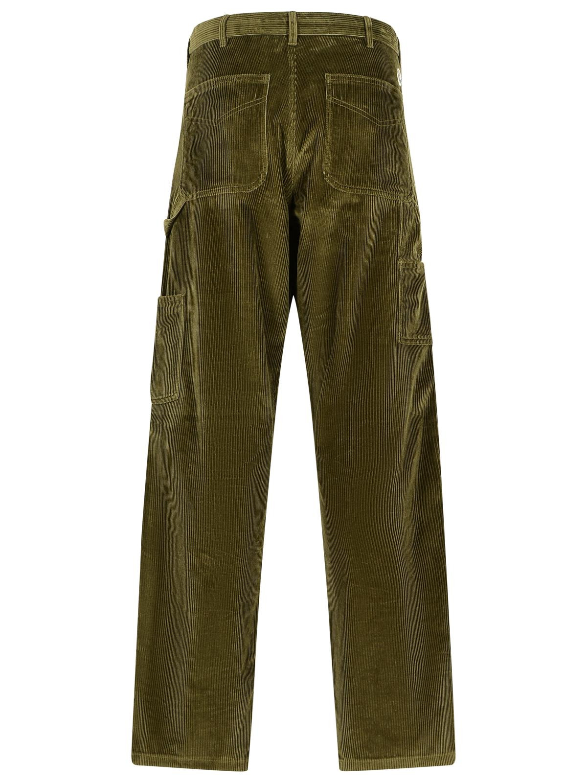 Moncler Green Cotton Pants Men - 3