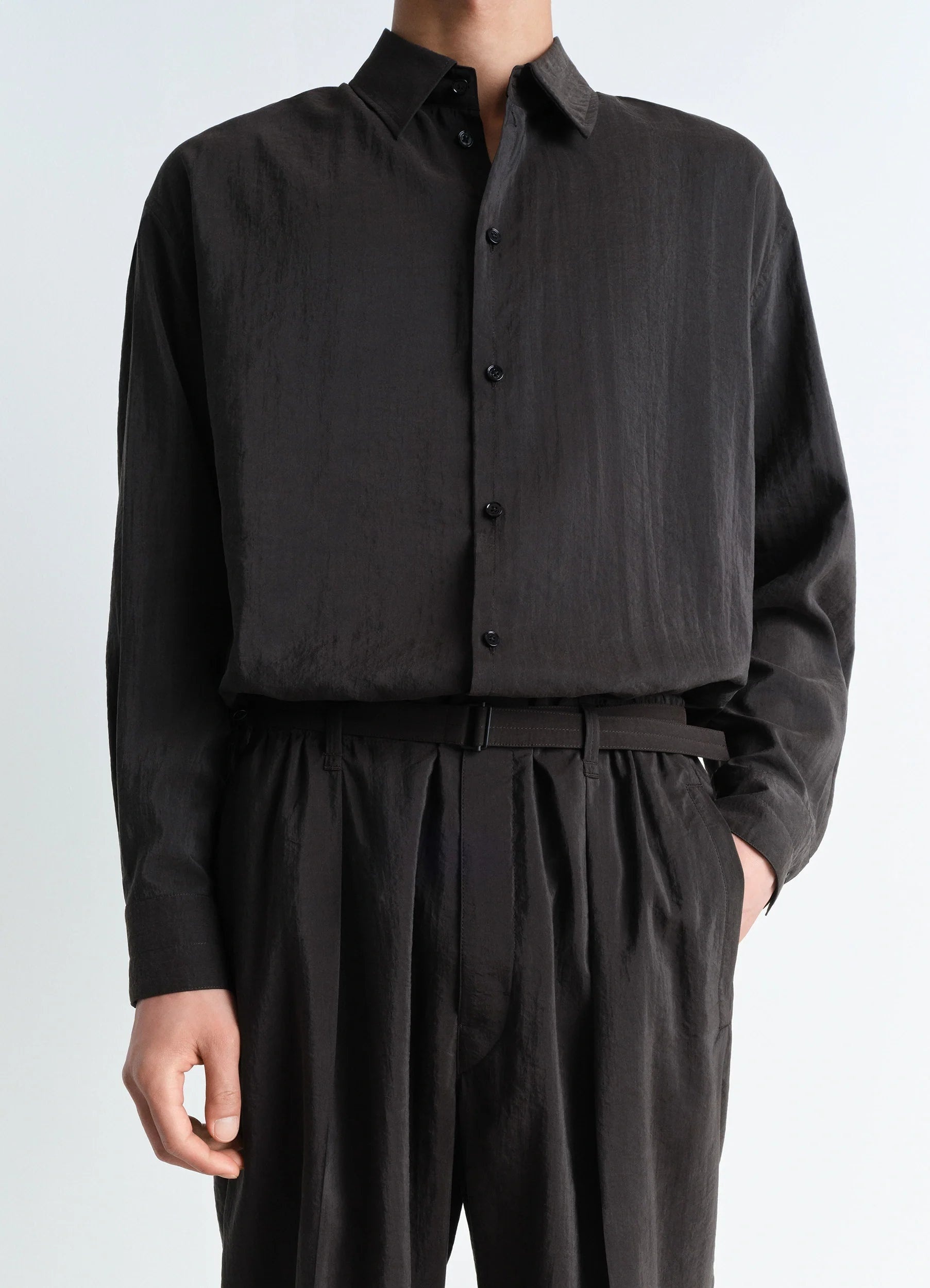 BELTED RELAXED PANTS - 3