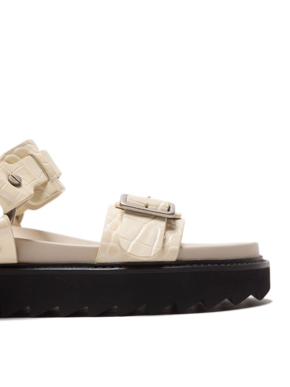 leather buckle sandals - 2