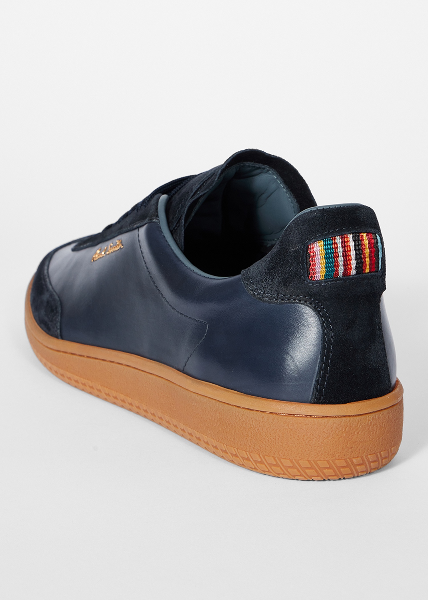 Navy Leather 'Como' Trainers - 5
