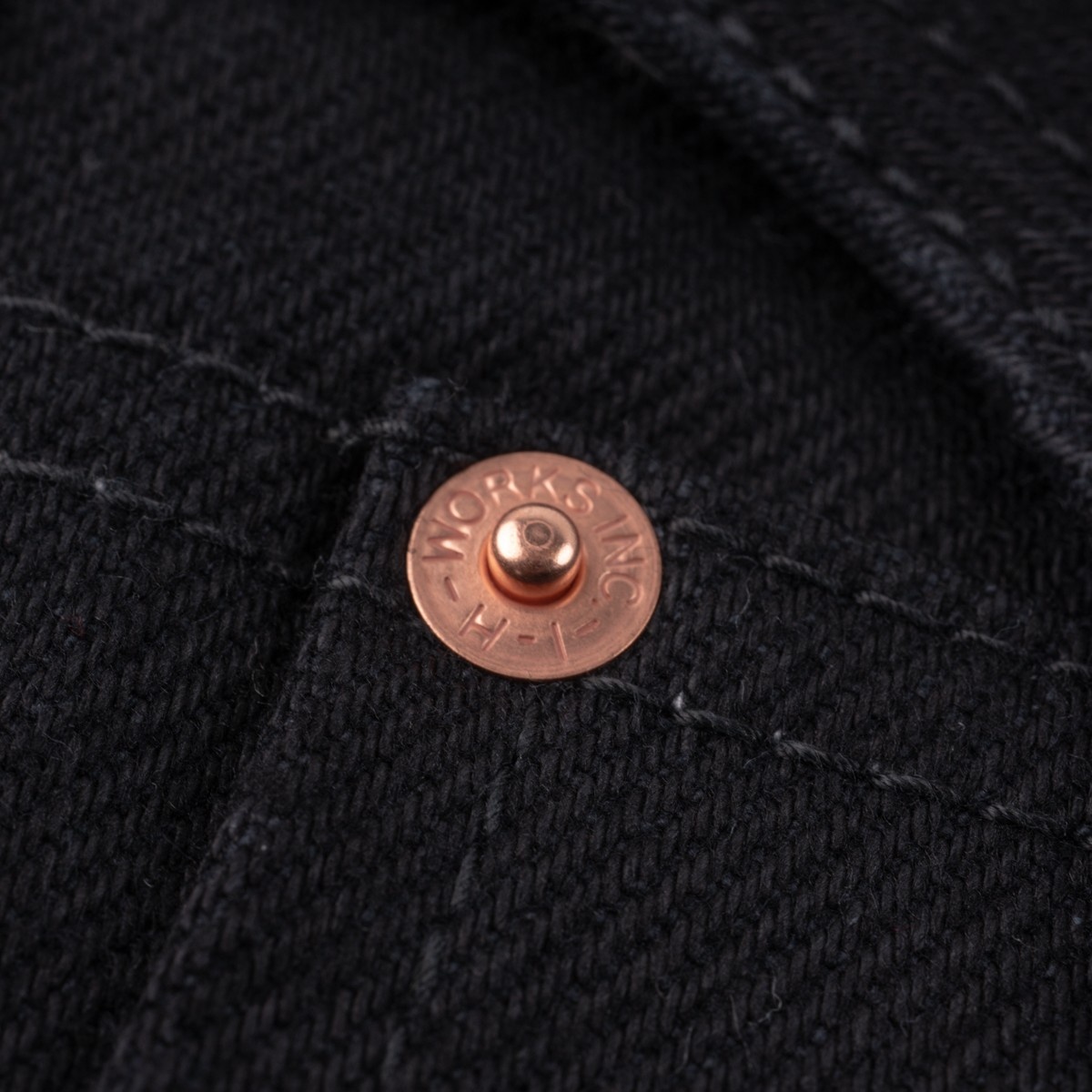 IH-555-SST-BLK 21oz Shinayaka Selvedge Denim Super Slim Cut Jeans - Black - 6