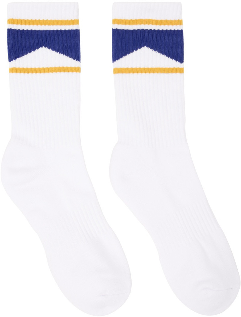 White Chevron Logo Socks 1
