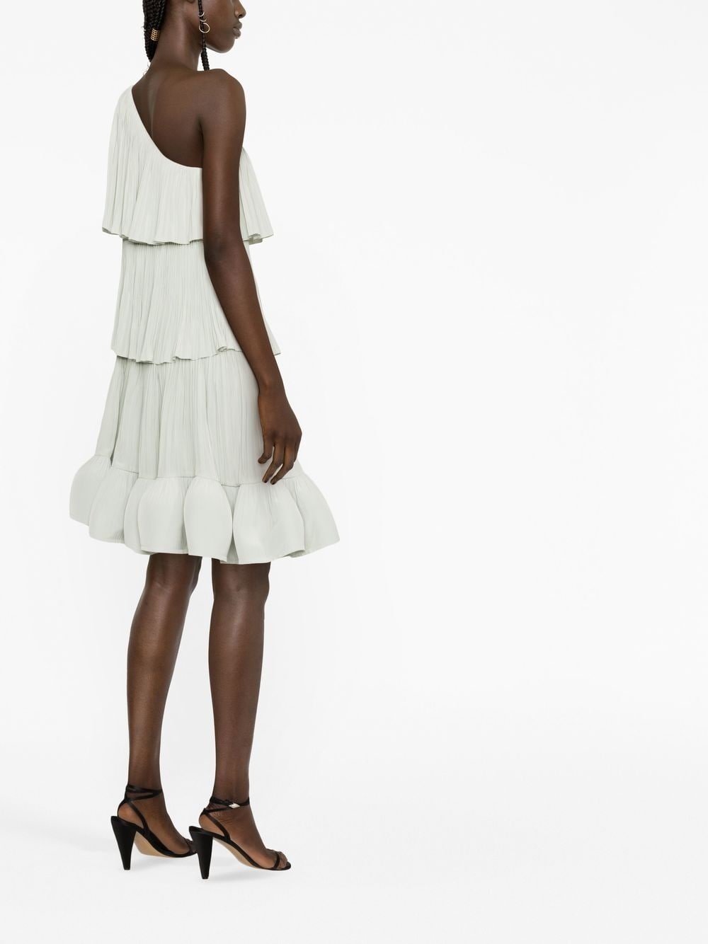 pleated one-shoulder dress - 3