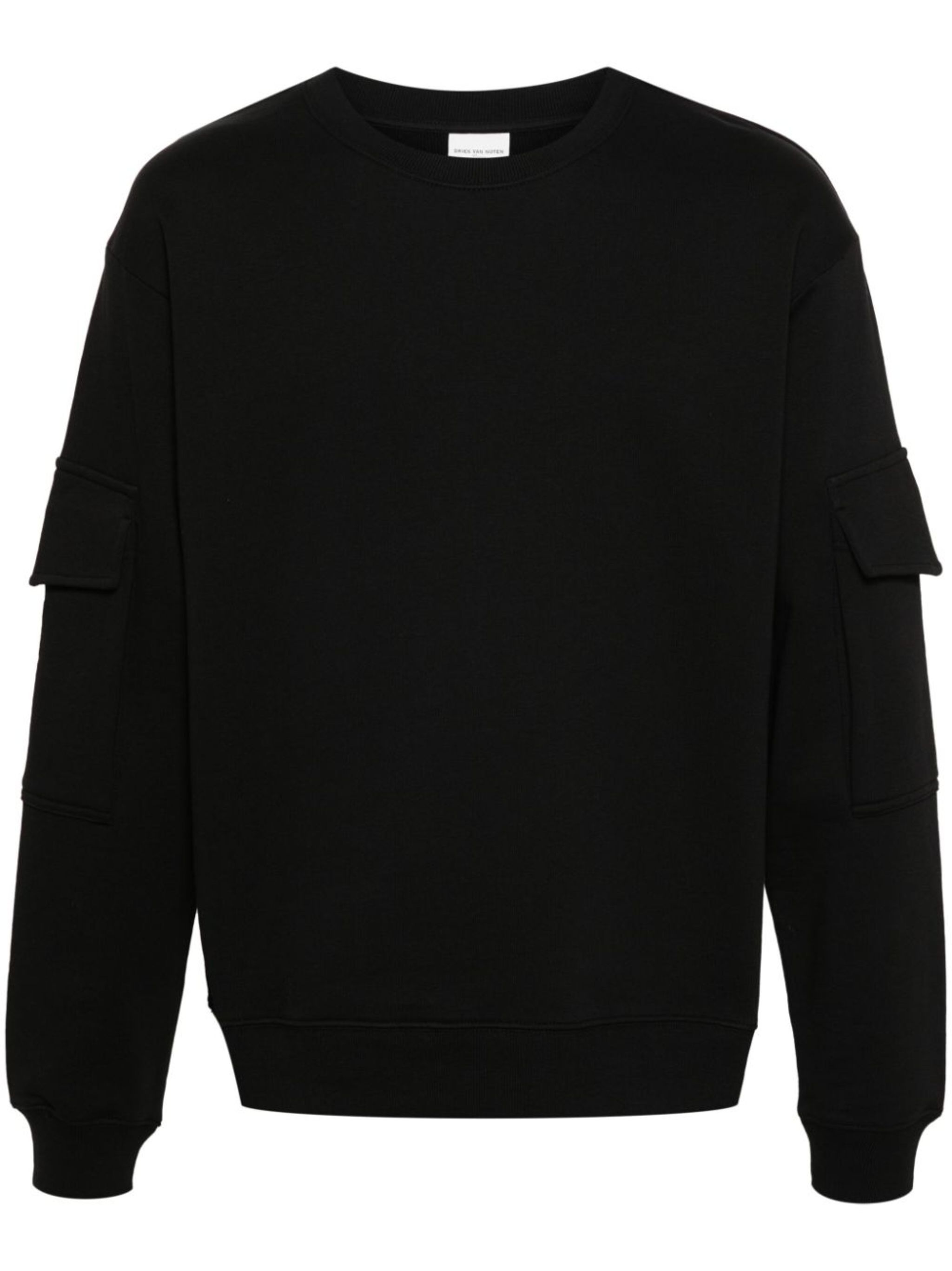 sleeve-pocket cotton sweatshirt - 1