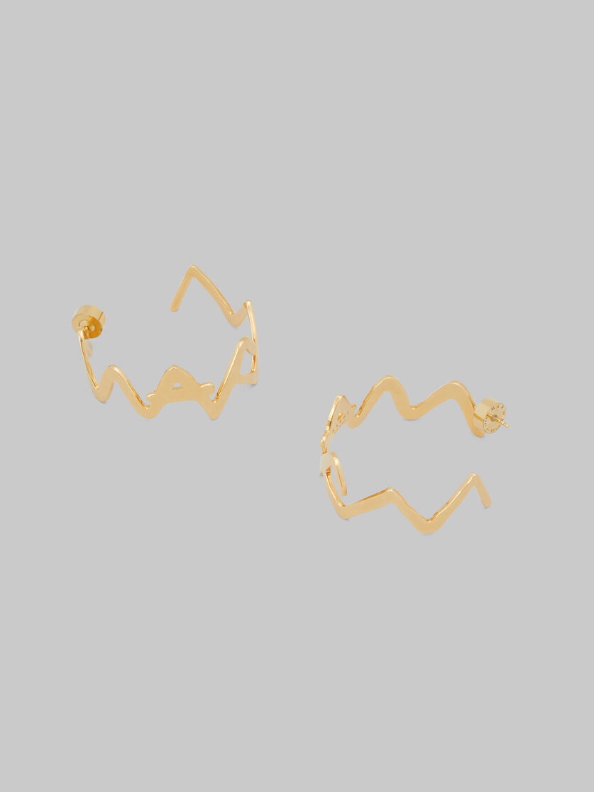 GOLD METAL MARNI SYMBOL EARRINGS - 4
