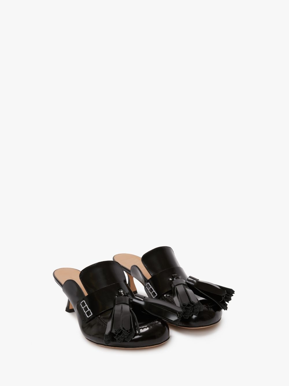 TASSEL LEATHER MULES - 2