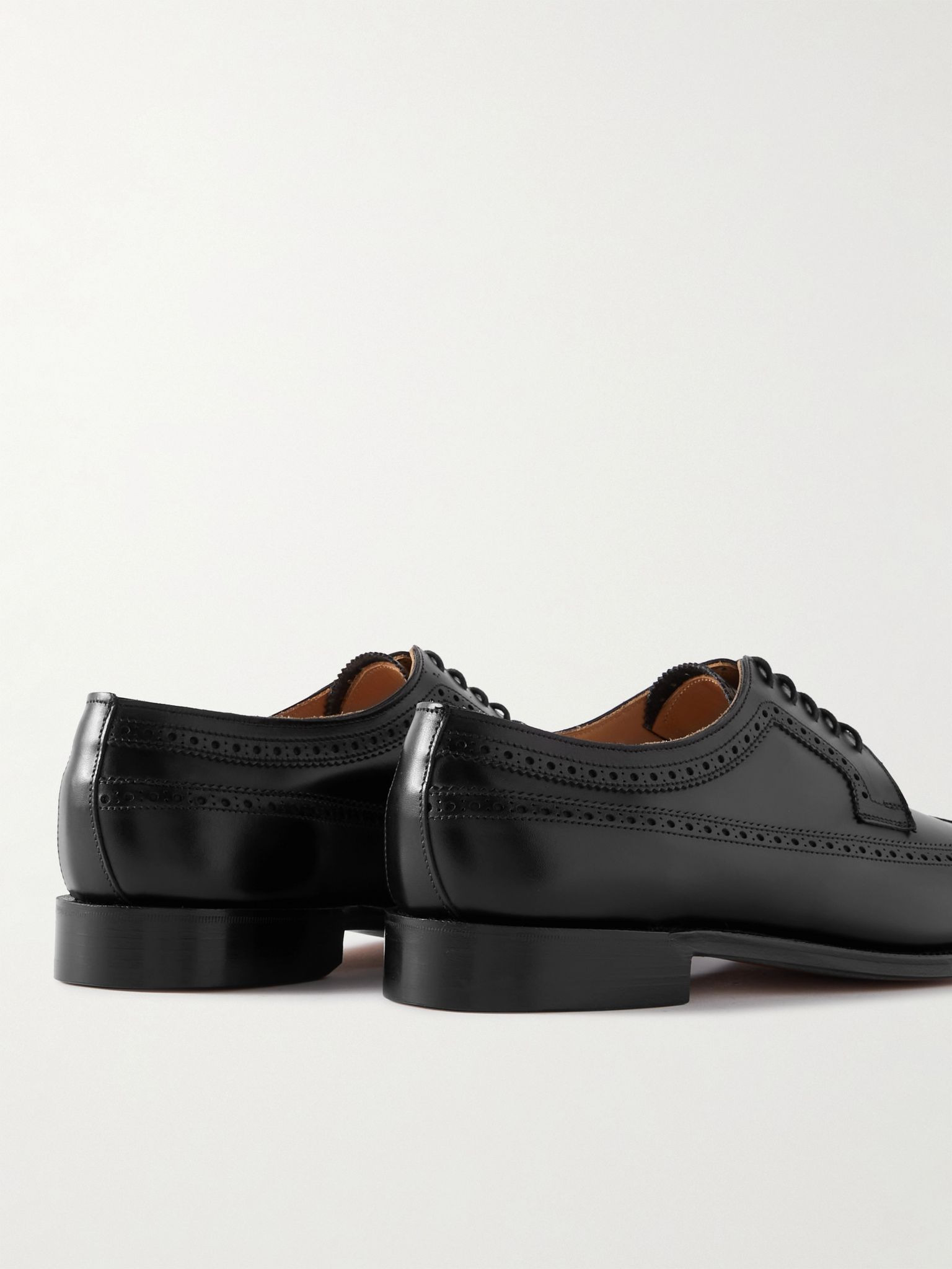 Canterbury Leather Wingtip Brogues Black - 4