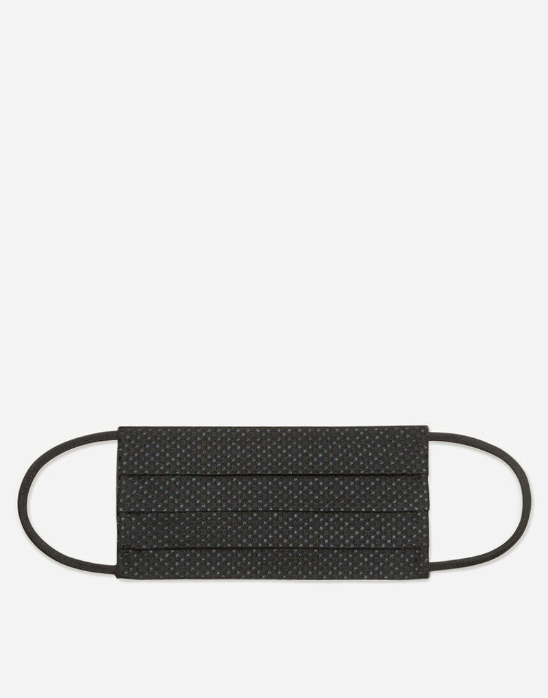 Dolce & Gabbana Geometric jacquard face mask and tie set outlook