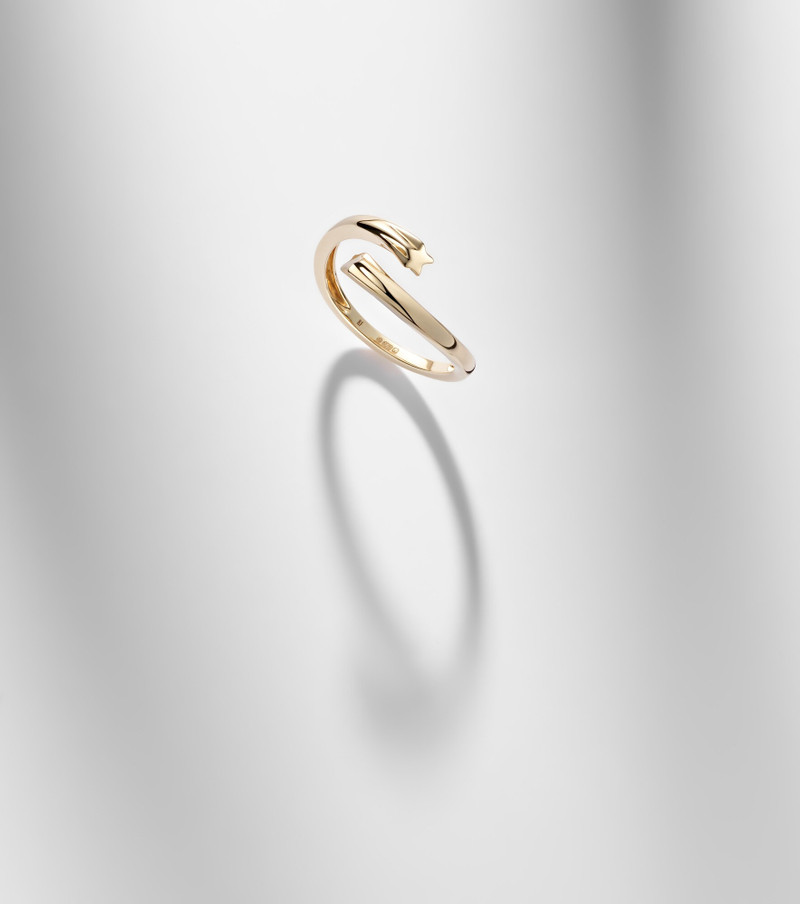 Shooting Star 14kt gold (585/1000) ring 5