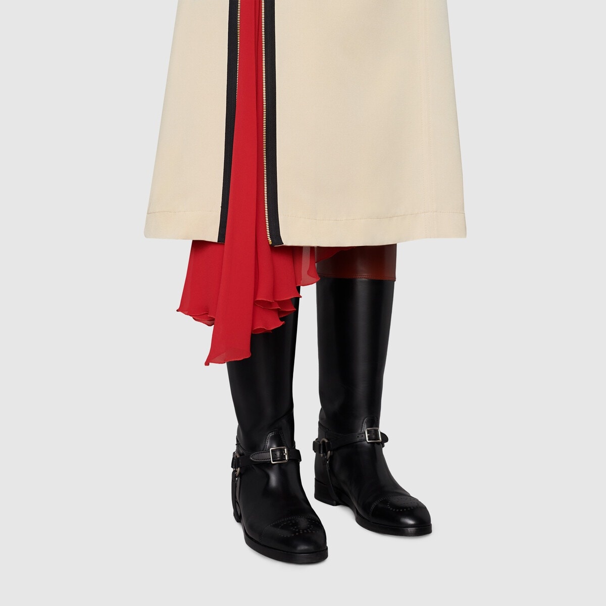 Silk viscose faille skirt - 5