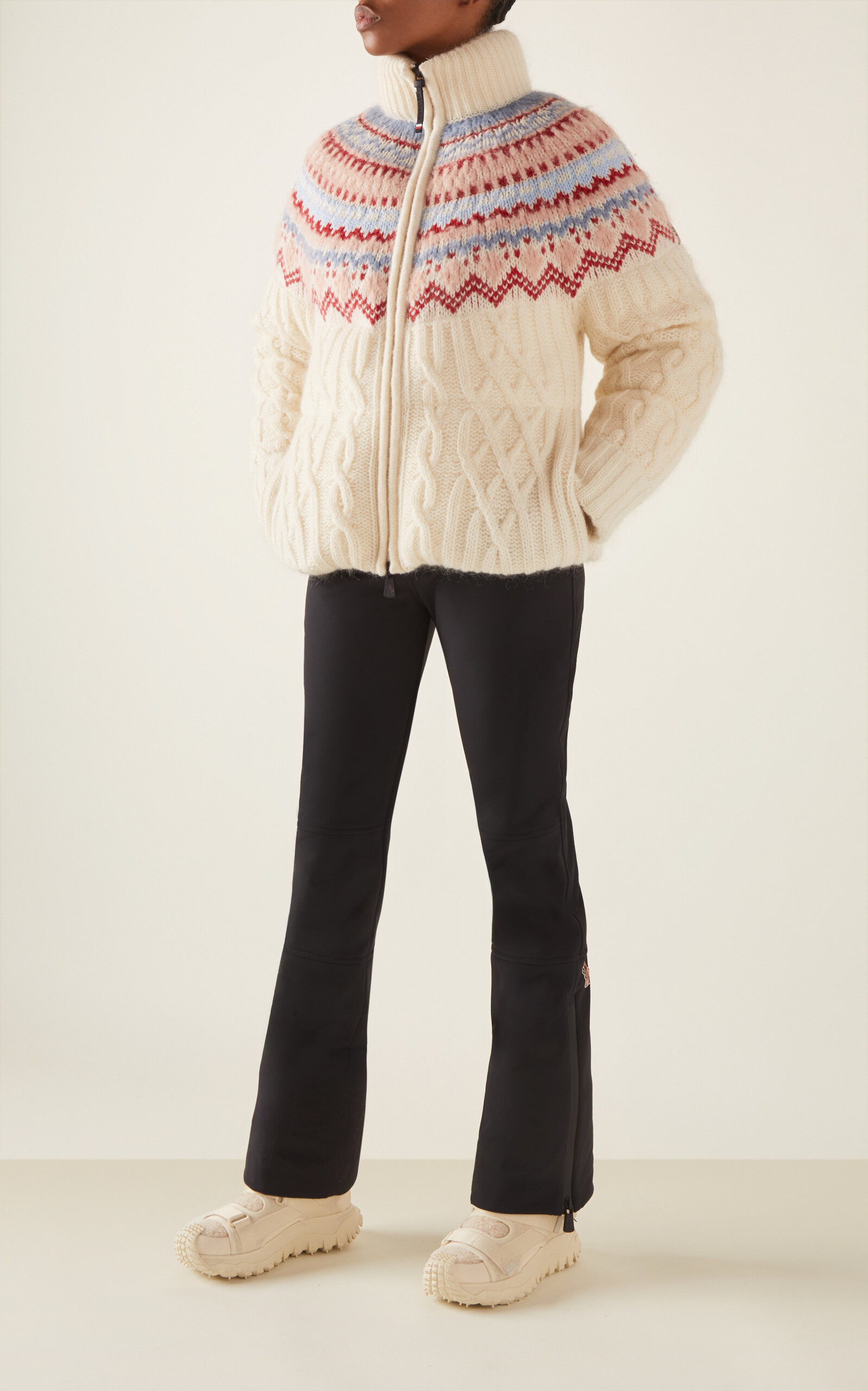 Knit Wool-Mohair Down Jacket white - 3