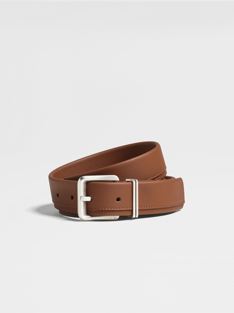 DARK FOLIAGE LEATHER BELT 1