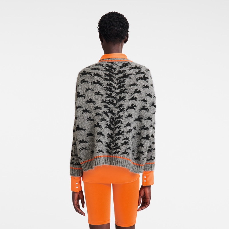 Round collar jumper Grey - Knit 3