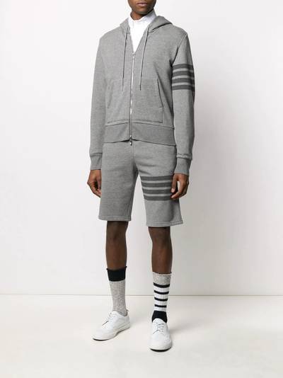 Thom Browne 4-Bar zip-up loopback-cotton hoodie outlook