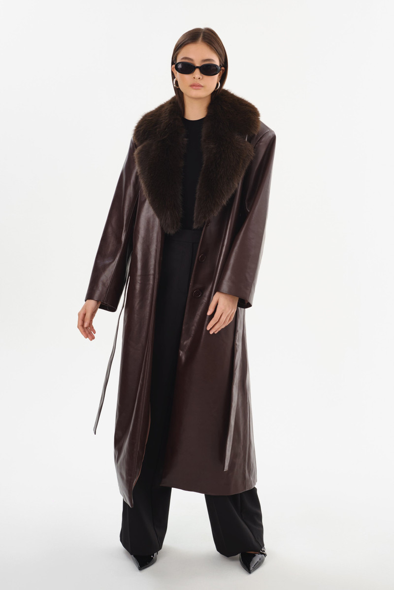 SARITA | Recycled Leather Maxi Coat 3