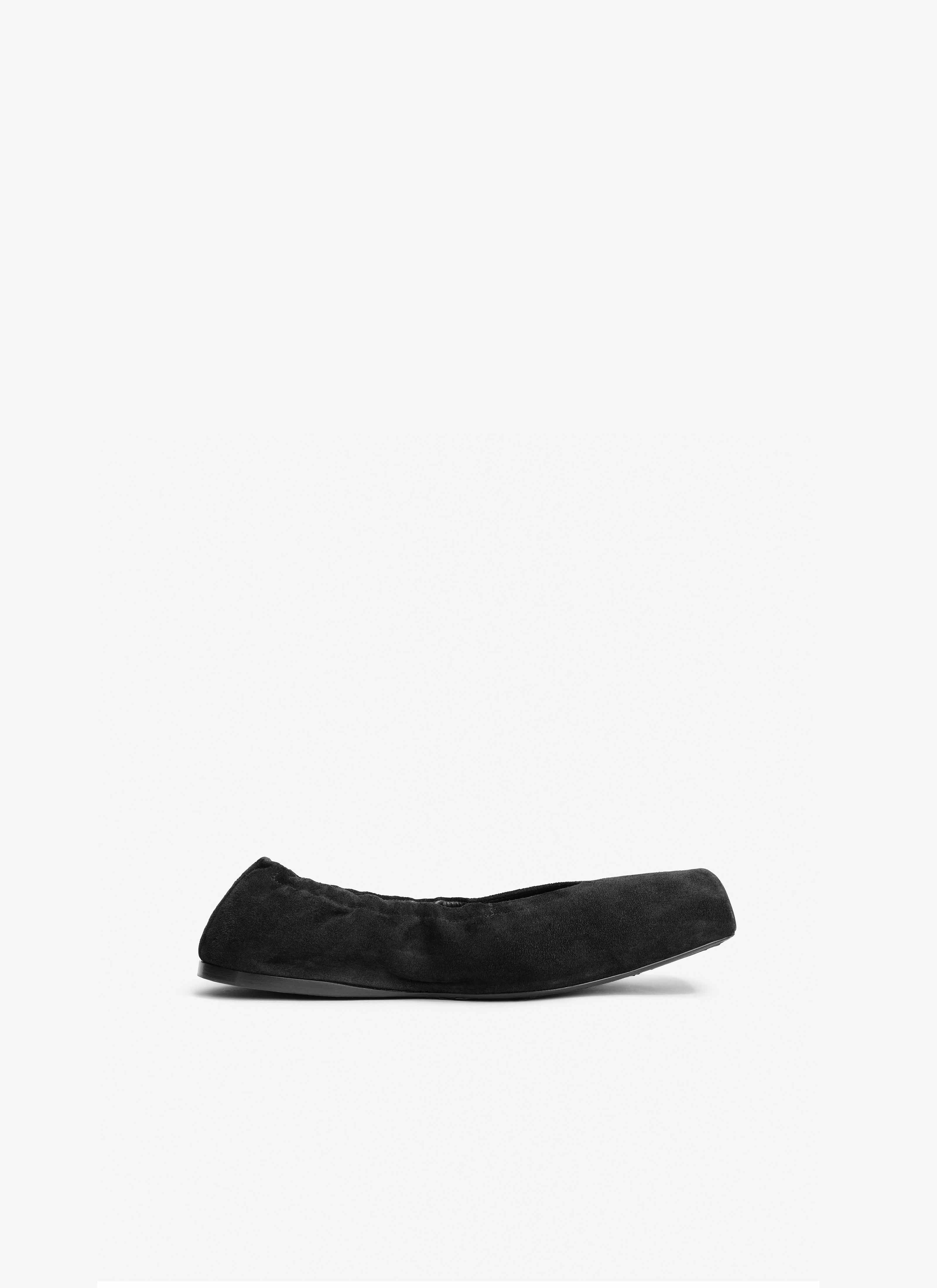 SQUARE BALLET FLATS IN LEATHER - 1