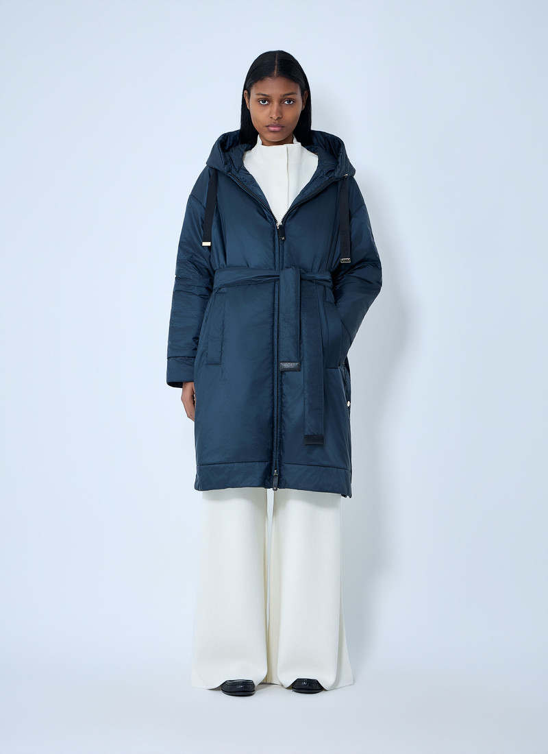Max Mara Hooded Quilted Coat with Belt outlook