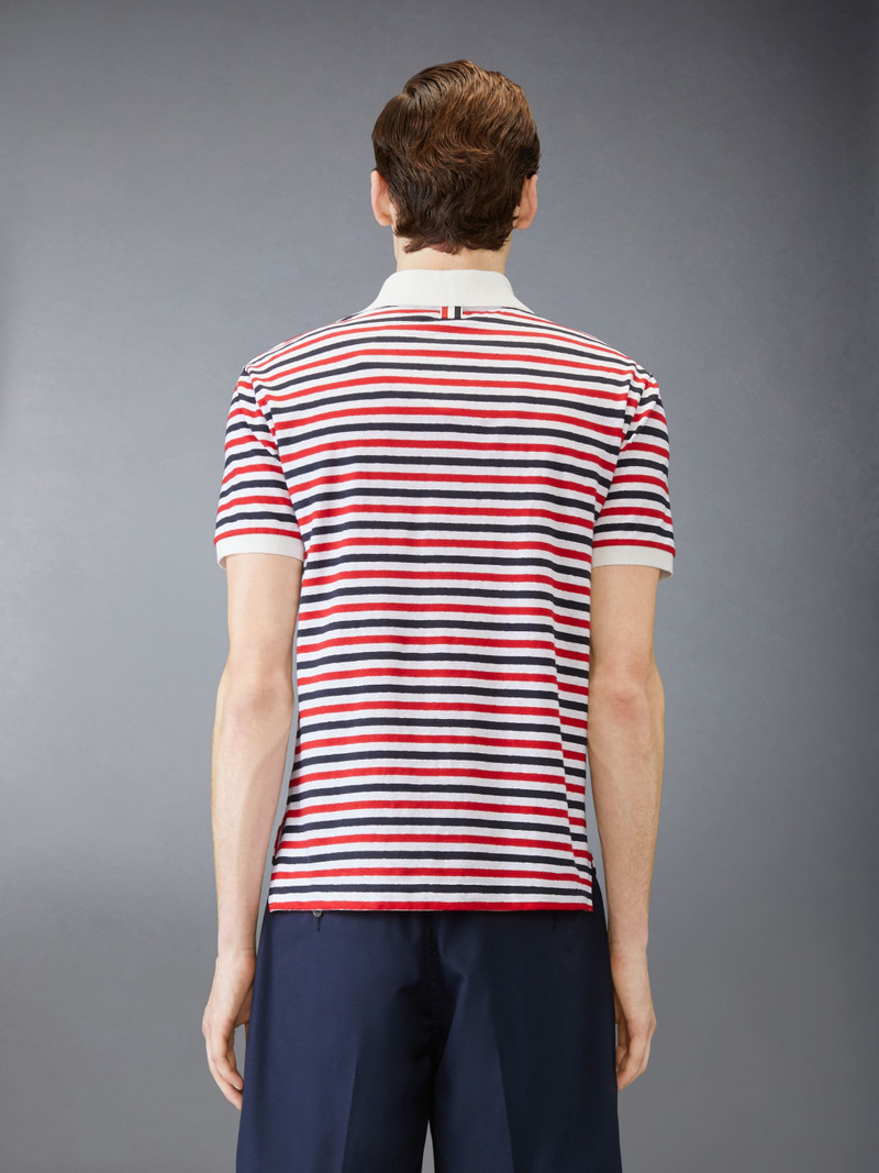 Thom Browne LINEN JERSEY SHORT SLEEVE POLO outlook