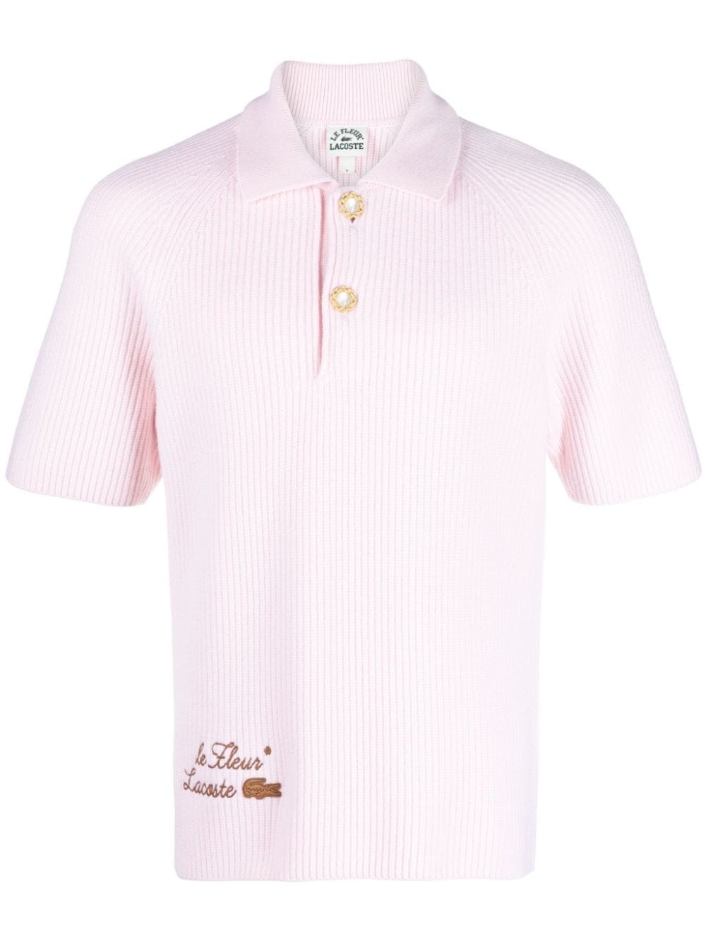 x le FLEUR wool polo shirt - 1