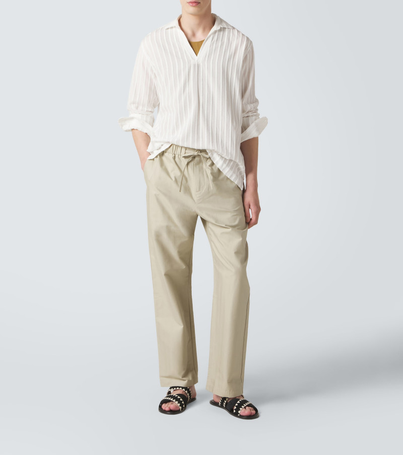 FRESCOBOL CARIOCA Rocha cotton twill wide-leg pants outlook