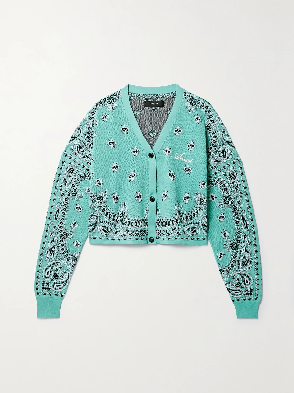 Bandana Jacquard-knit Cotton Cardigan - 1
