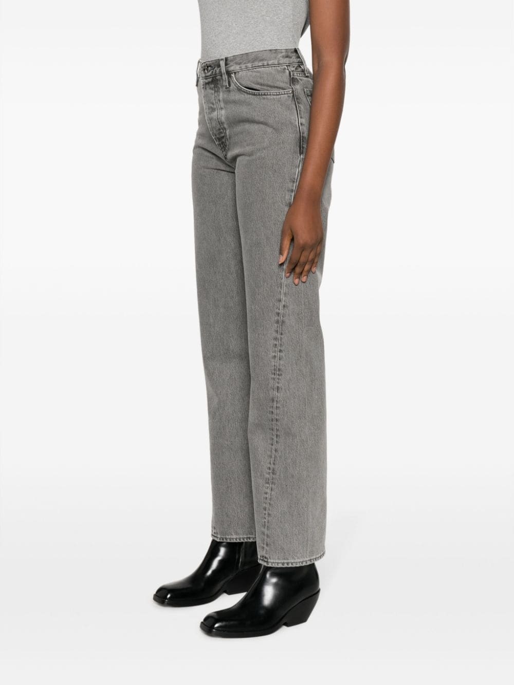 mid-rise straight-leg jeans - 3
