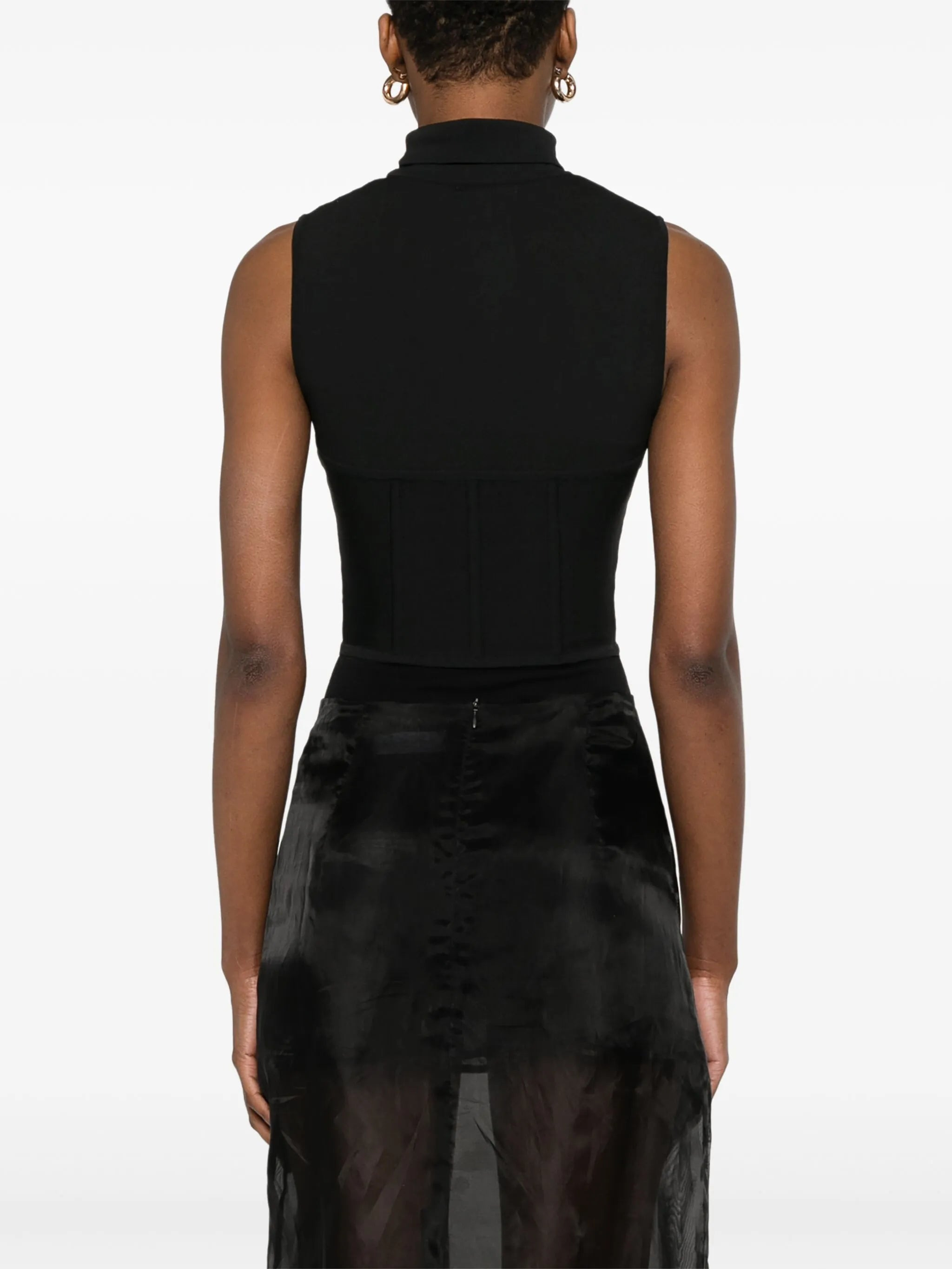 knitted corset bodysuit - 4