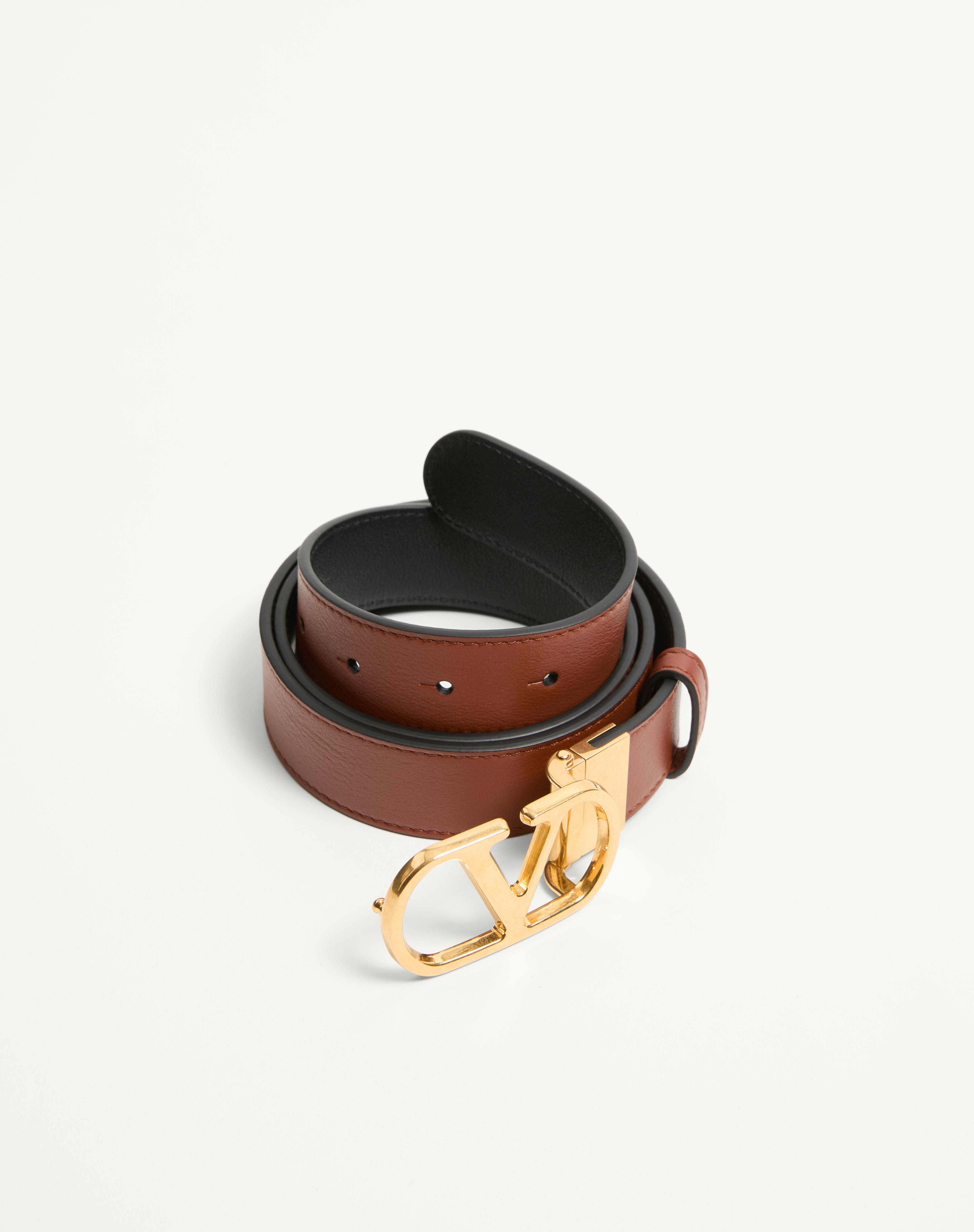 VLOGO SIGNATURE REVERSIBLE SHINY CALFSKIN BELT 30 MM - 3