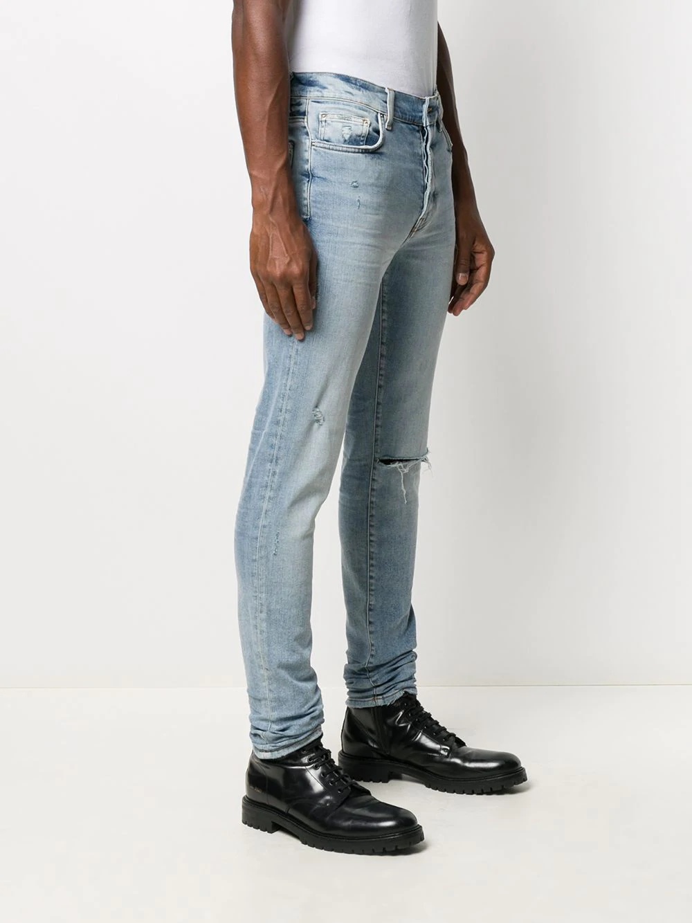 ripped slim-fit jeans - 3