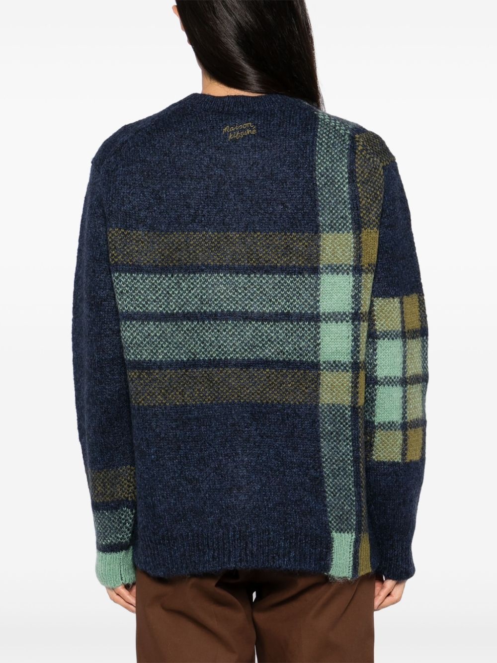 graphic check intarsia jumper - 4