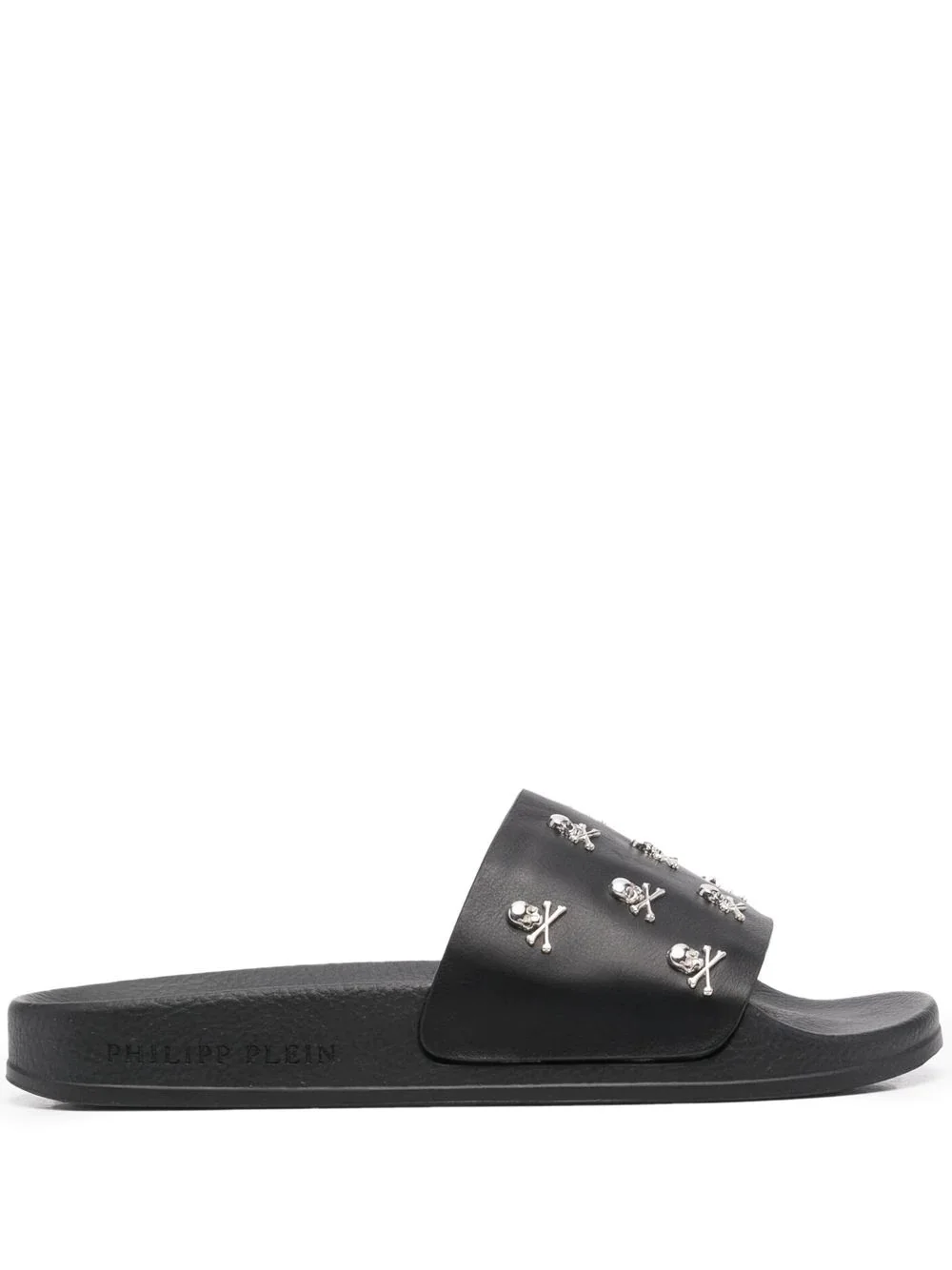 Crystal Skull leather slides - 1
