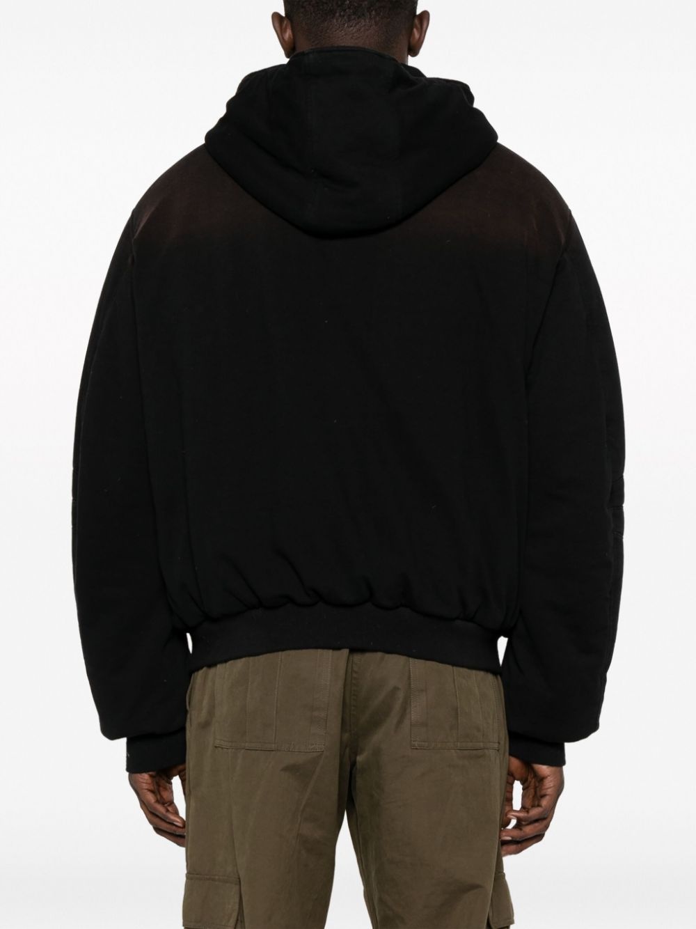 zip-up padded hooded jacket - 4