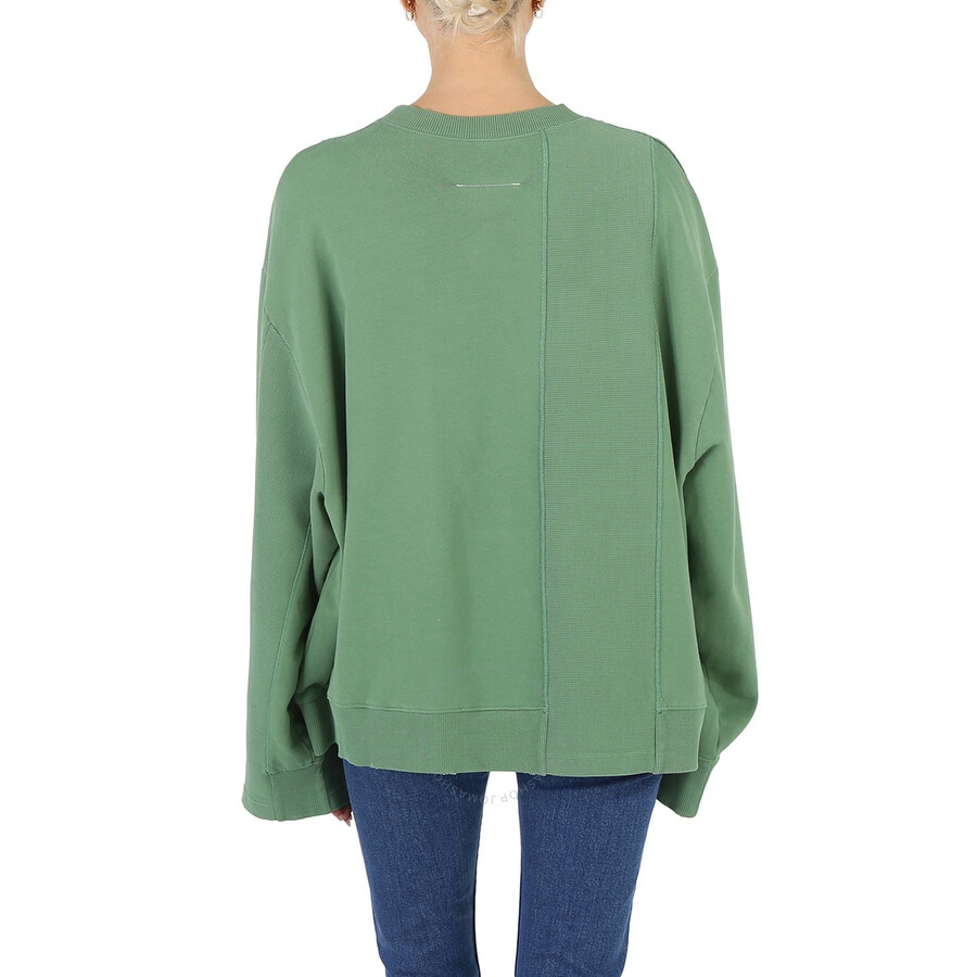 MM6 Maison Margiela Ladies Clover Band Logo Print Sweatshirt - 5