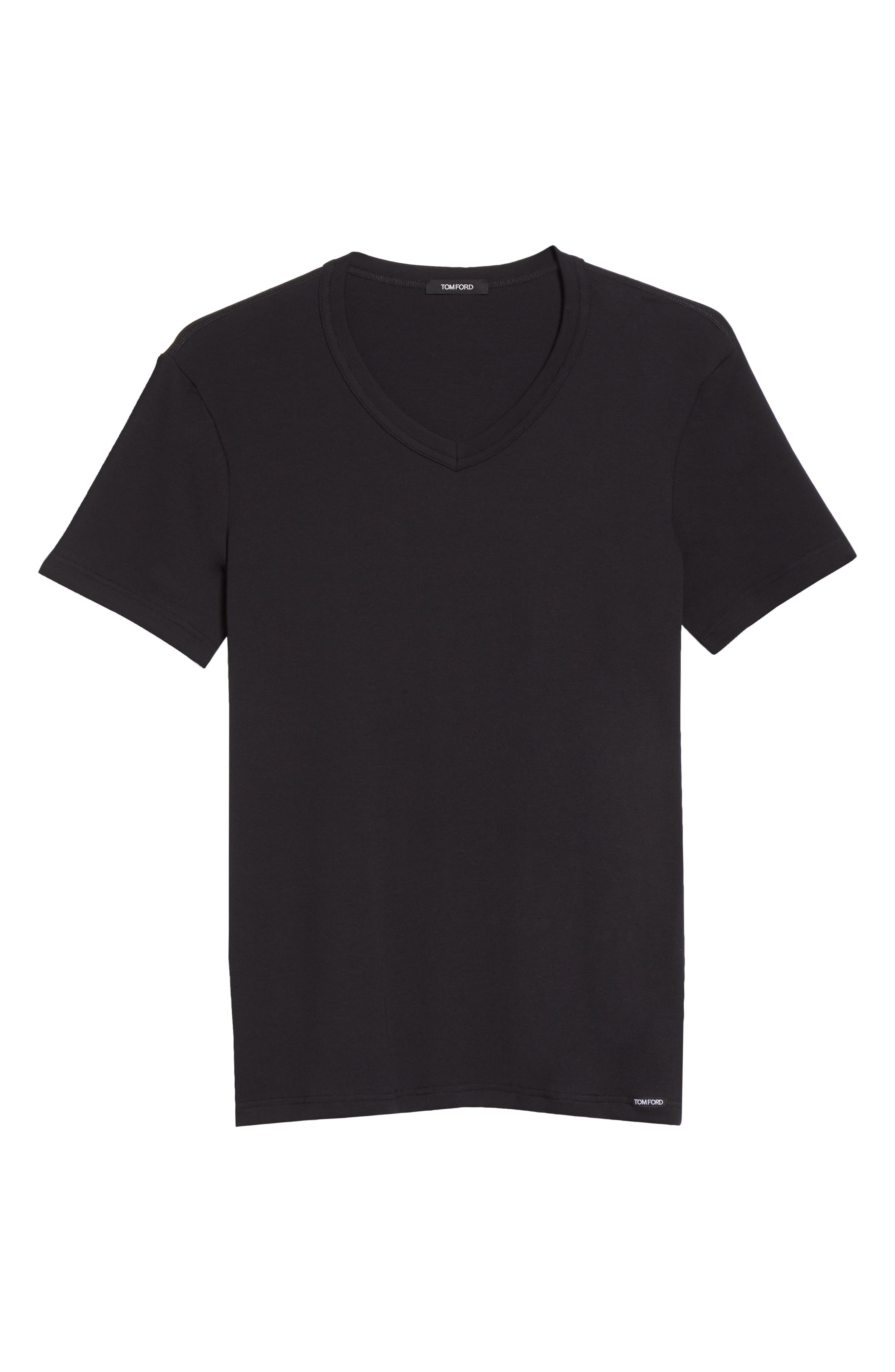 Cotton Jersey V-Neck T-Shirt - 5