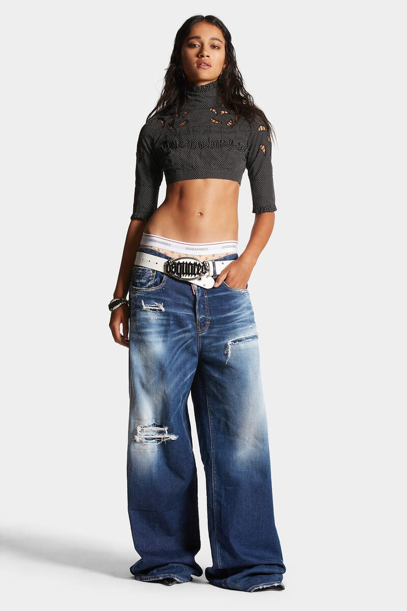 MEDIUM RIPPED KNEE WASH TRAVELLER JEANS 1