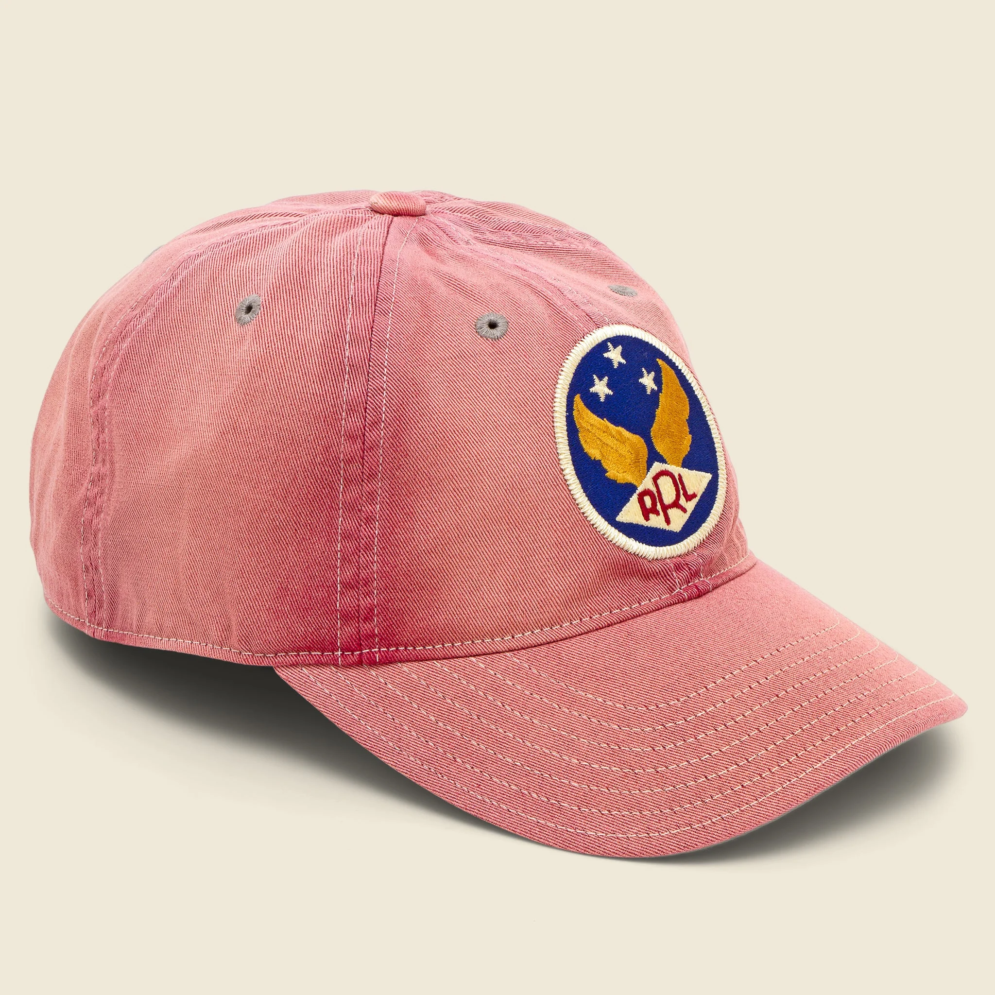 Garment-Dyed Twill Ball Cap - Faded Red - 1