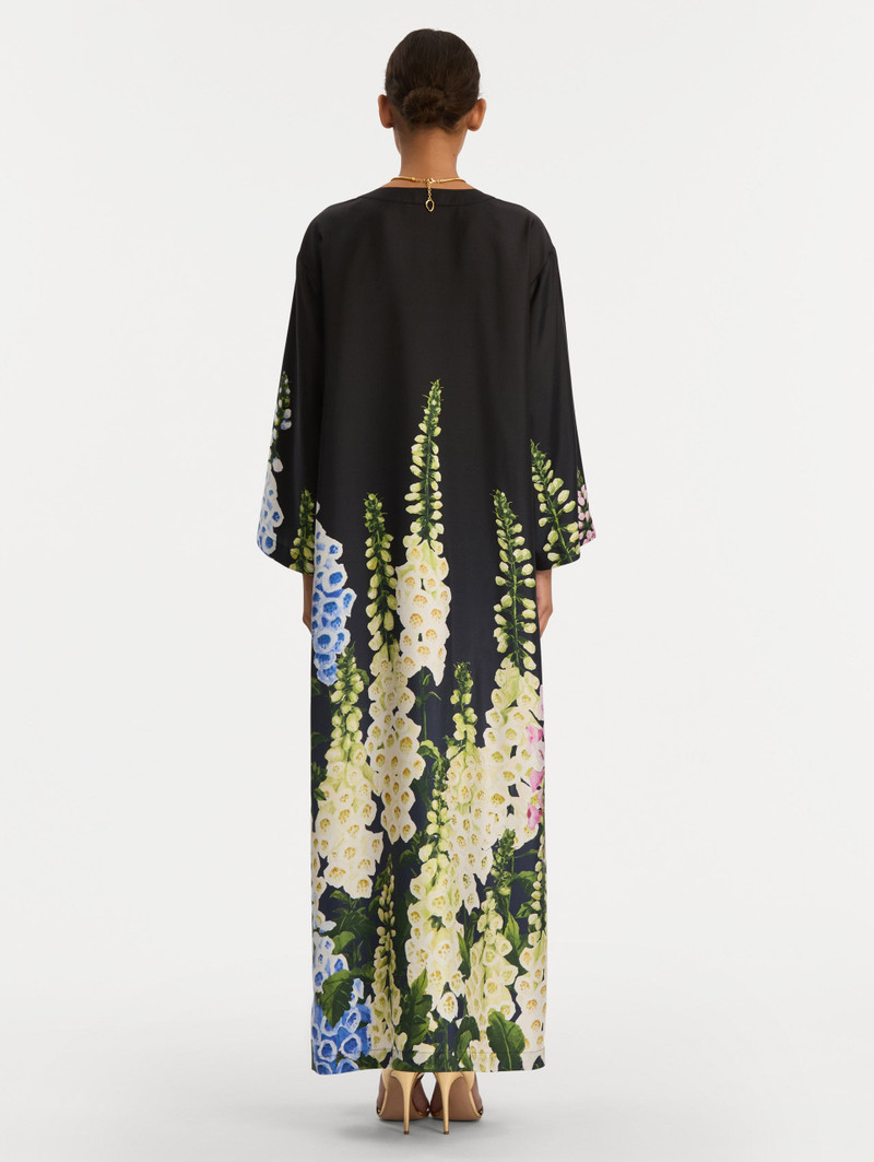 DEGRADÉ FOXGLOVE SILK TWILL CAFTAN 3