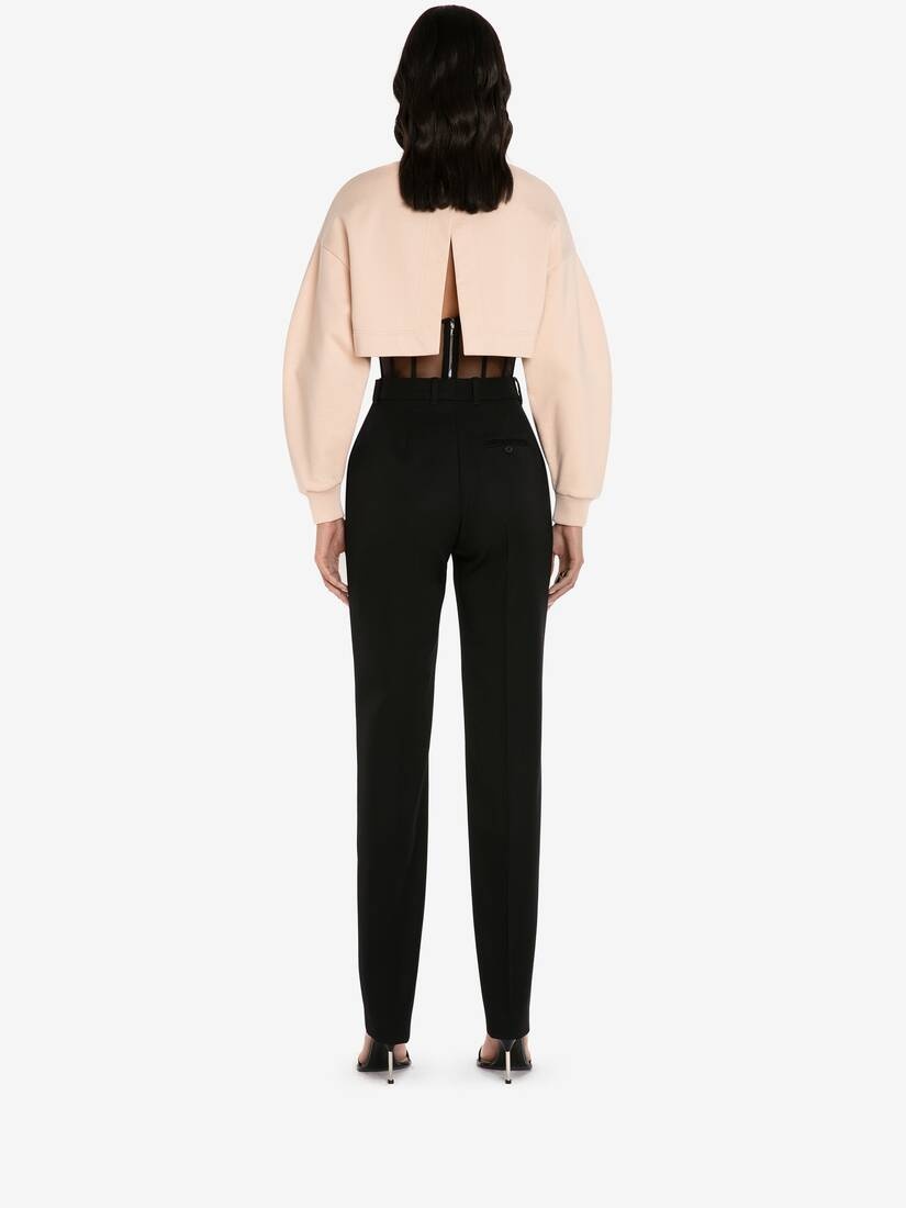 Hybrid Bustier Sweatshirt in Tea Rose - 4