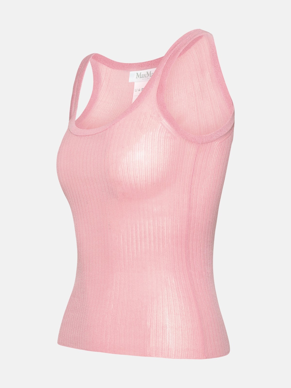 'BASTIA' PINK SILK TANK TOP - 2