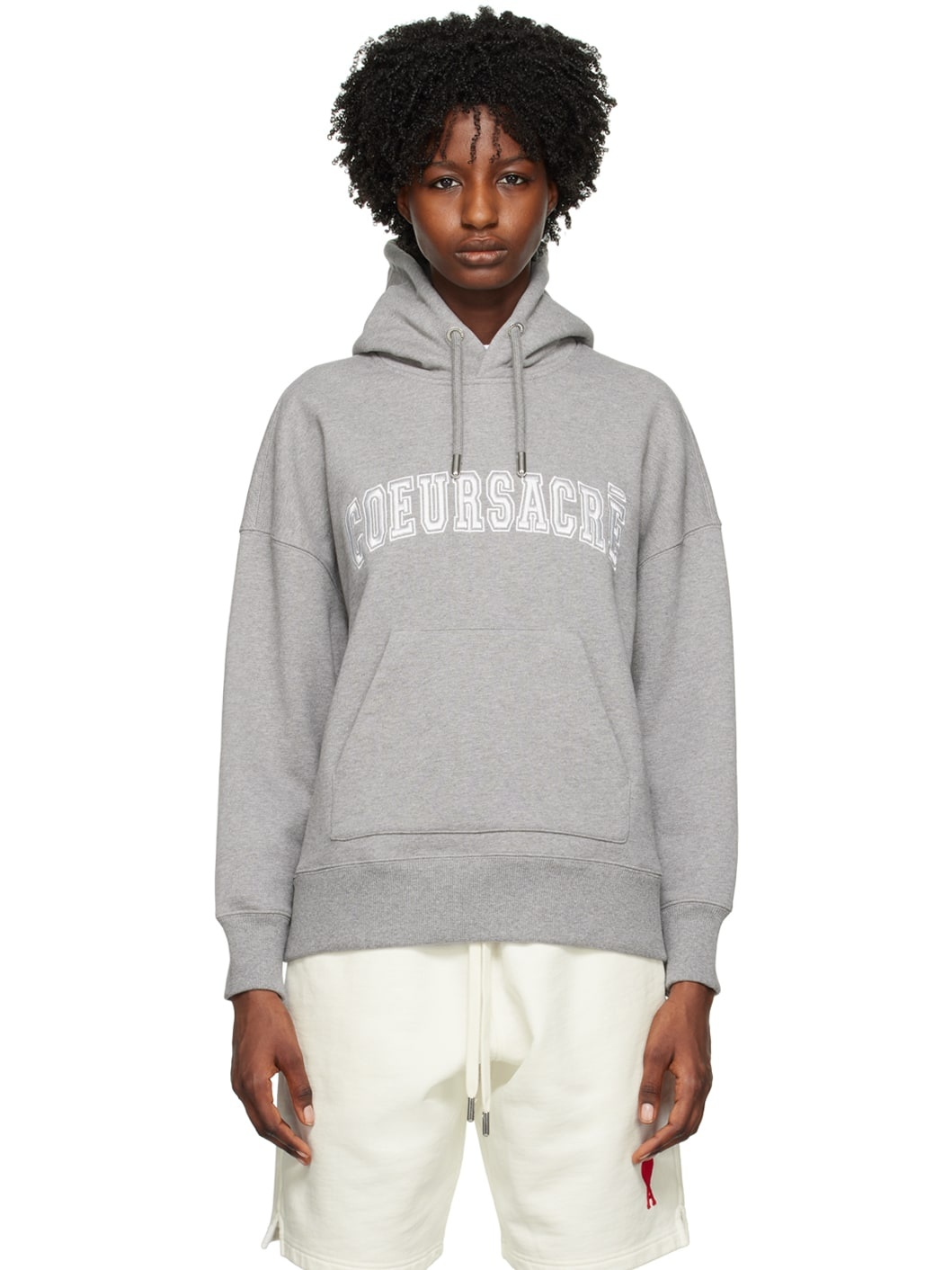Gray 'Cœur Sacré' Hoodie - 1