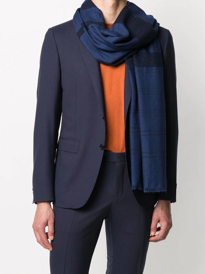 Etro lightweight checkered scarf outlook