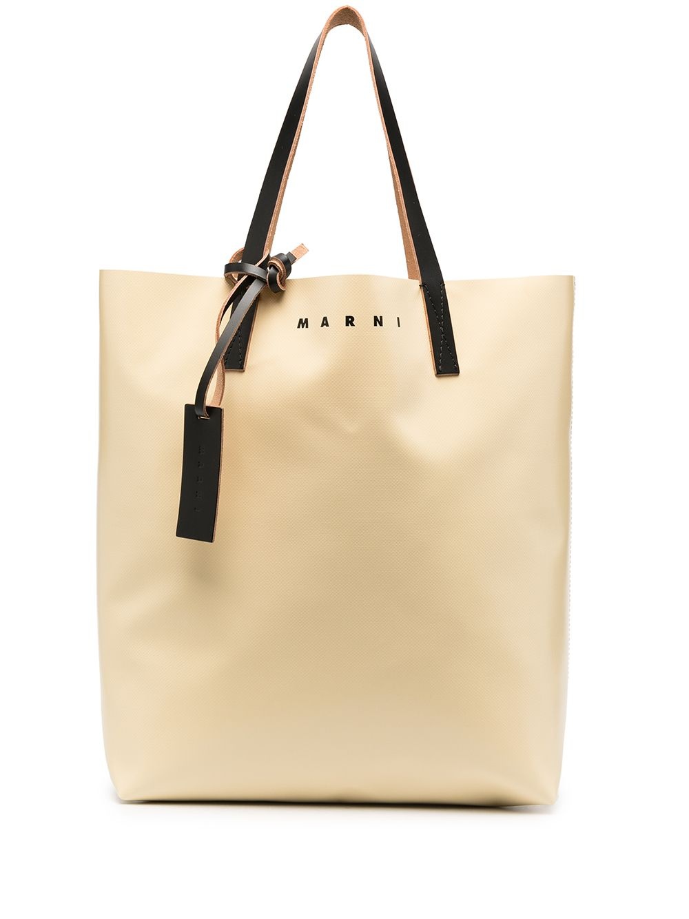 two-tone logo tote bag - 1