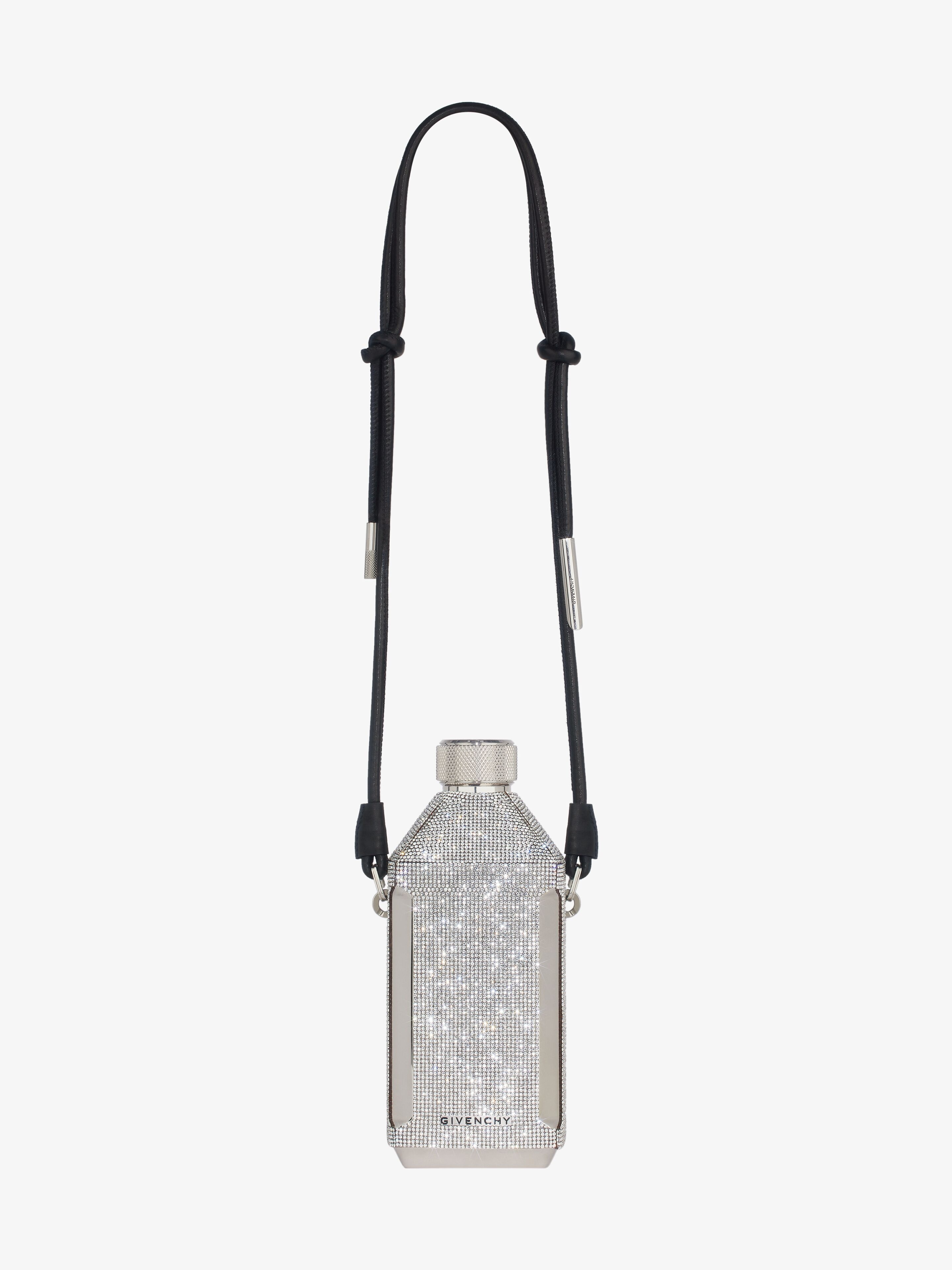 GIVENCHY 4G FLASK IN METAL AND STRASS WITH STRAP - 3