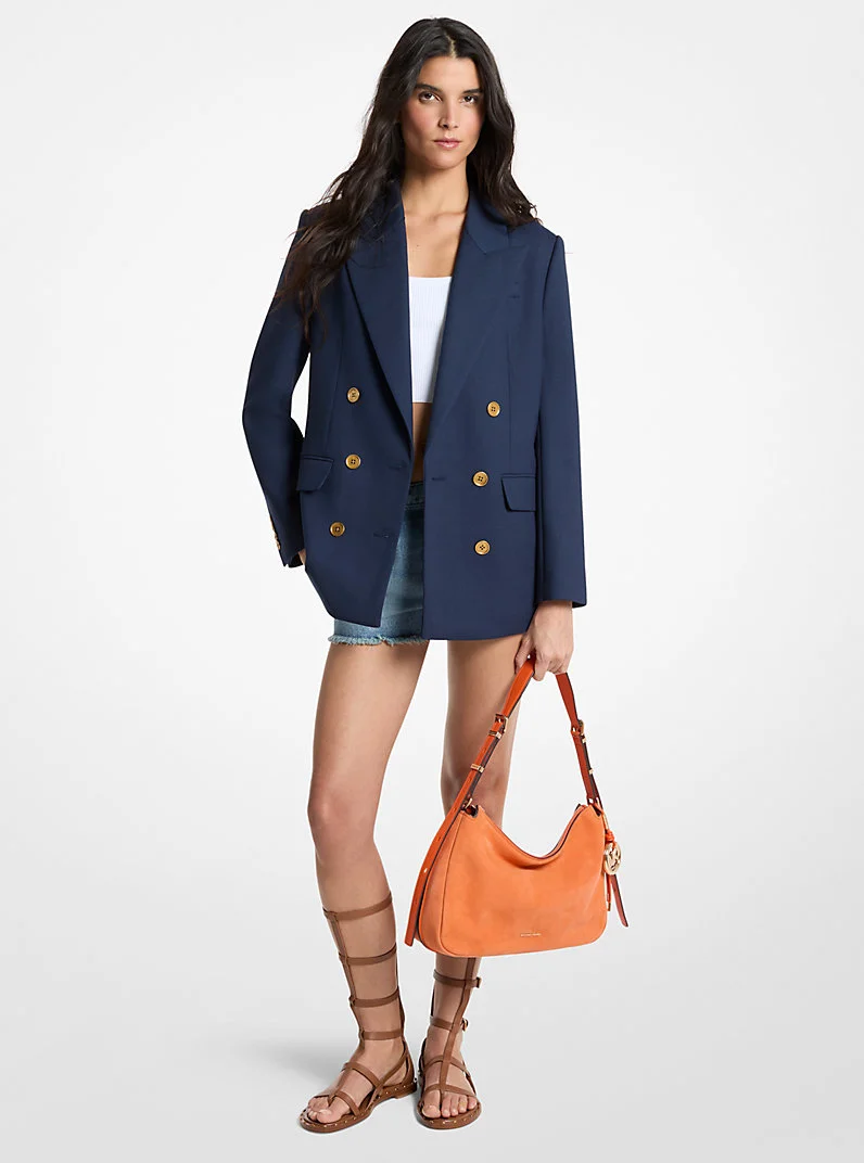 Oversized Crepe Blazer - 1
