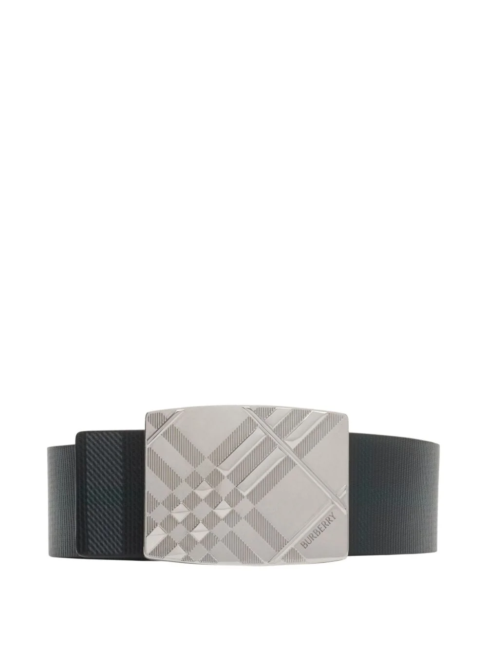 reversible engraved-buckle leather belt - 1