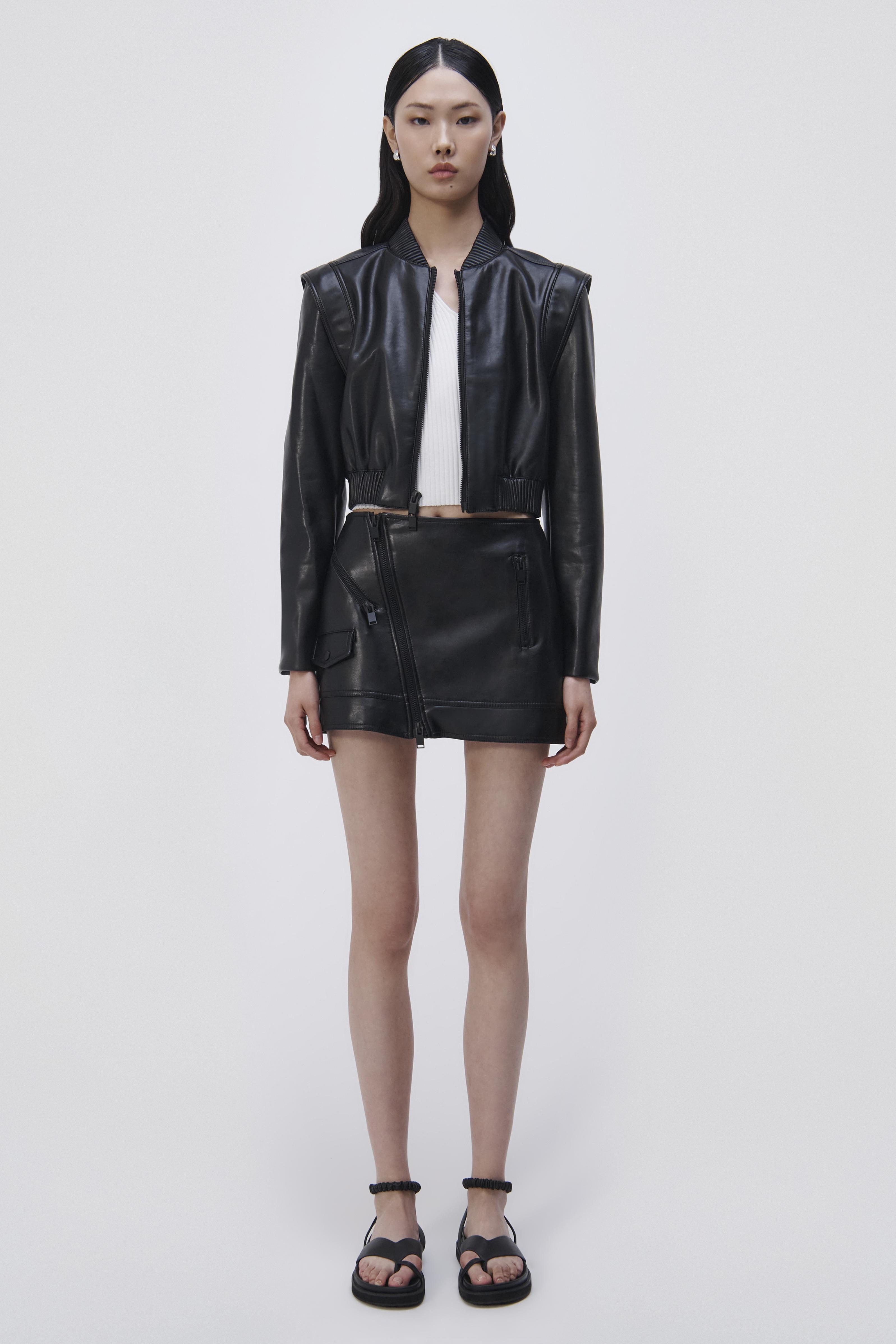 Doreen Vegan Leather Bomber Jacket - 6