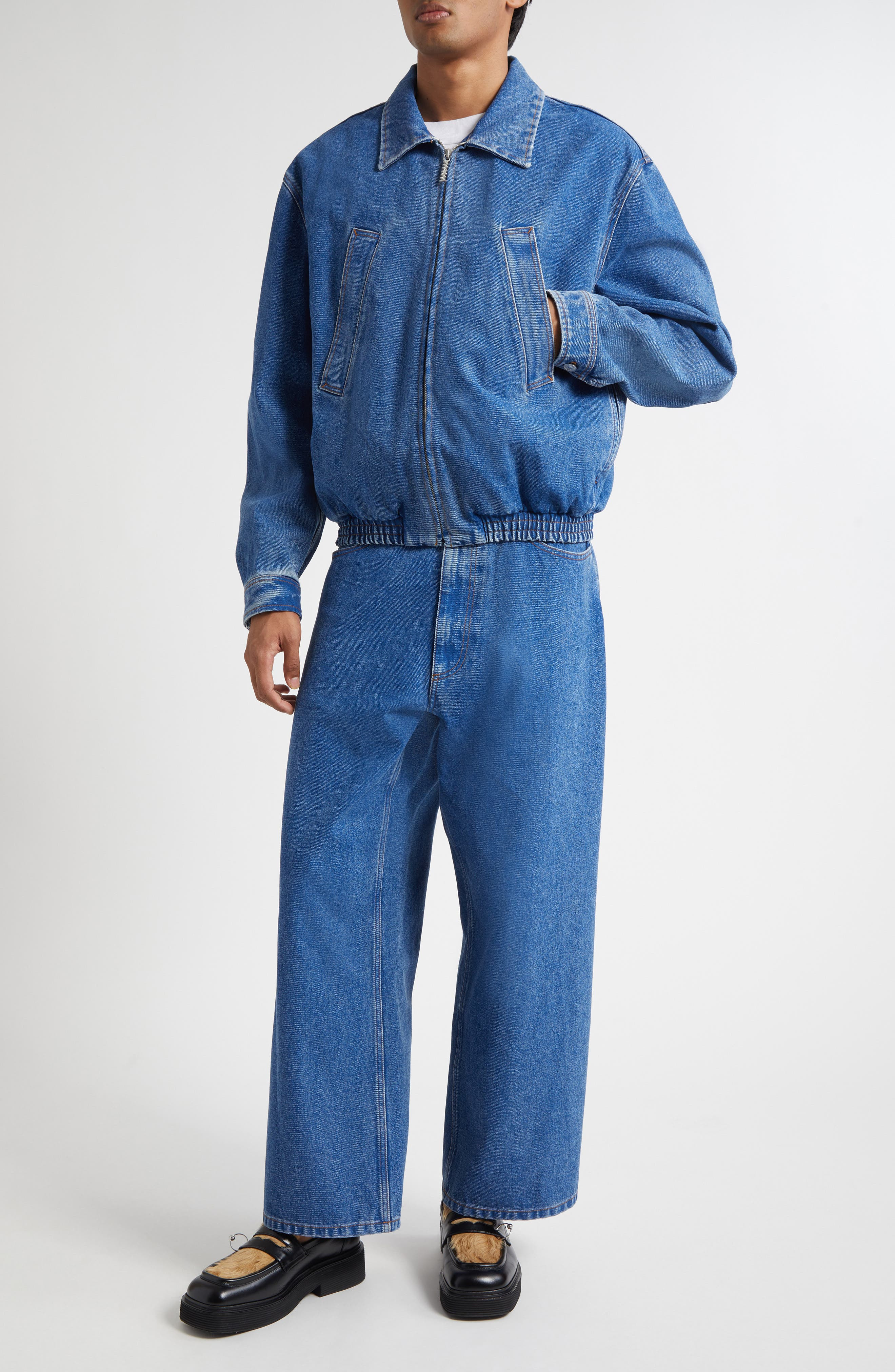 Marni Extrawide Leg Jeans in Ocean at Nordstrom - 2