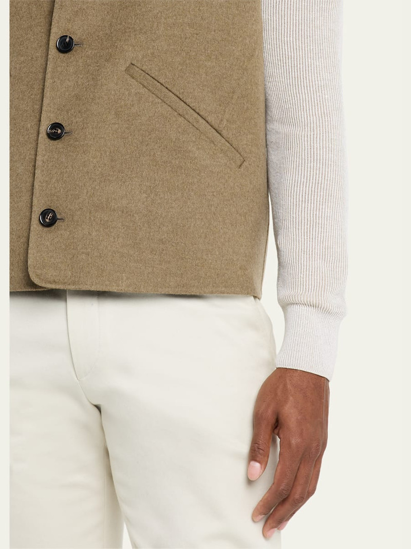 Loro Piana Men's Rik Double-Faced Cashmere Vest outlook