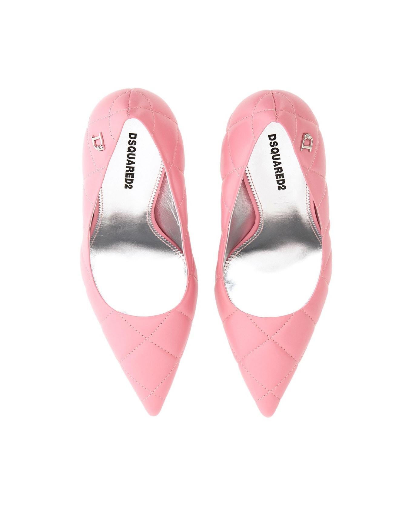パンプス Dsquared2 Quilted Leather Pumps DSQUARED2 100mm Quilted Leather Pumps | Pink | FARFETCH CA