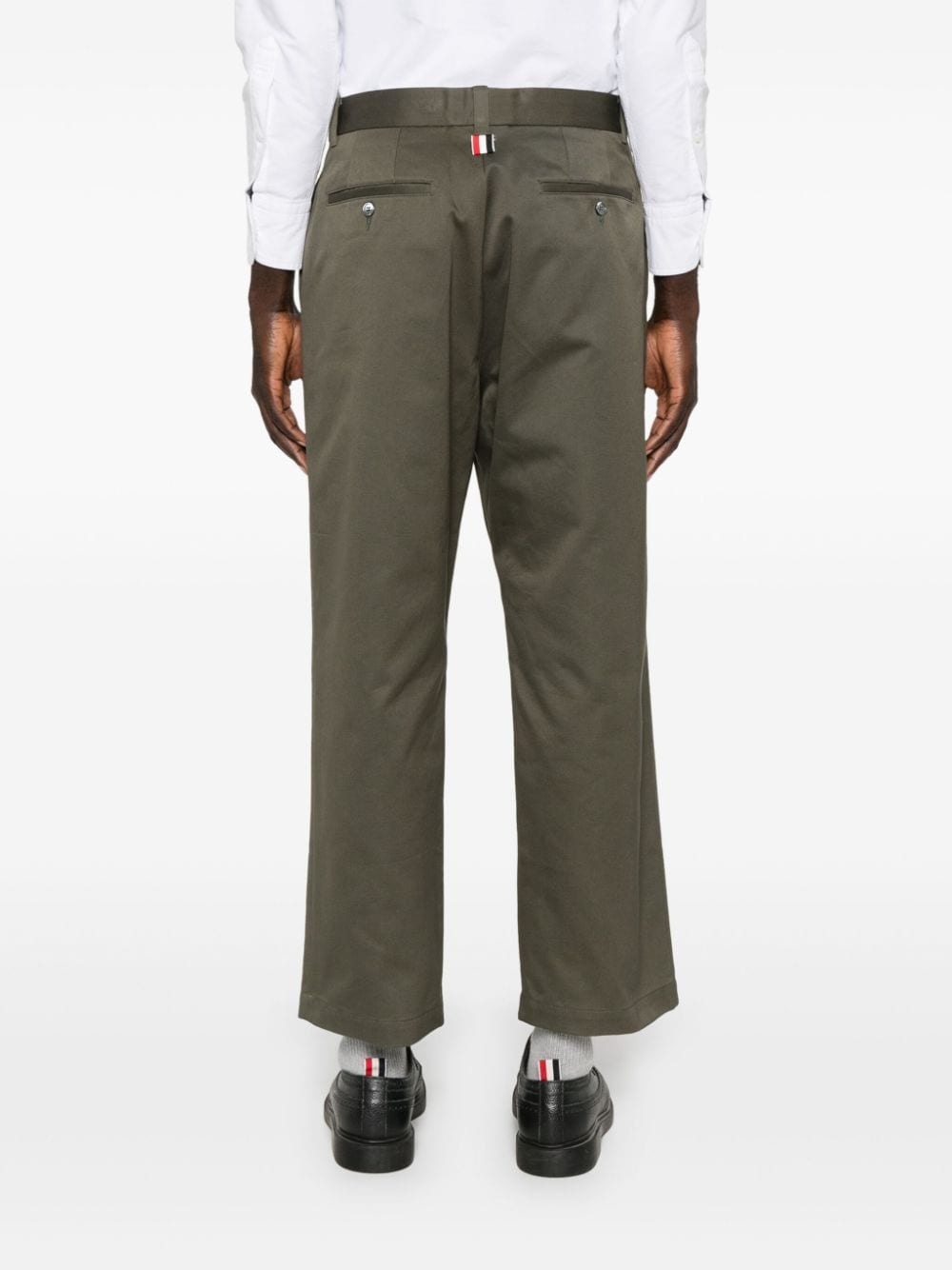 RWB-stripe straight-leg trousers - 4